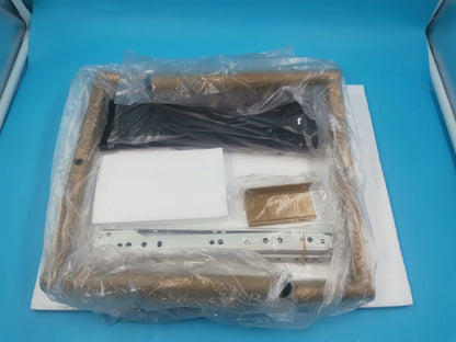 Mesa Auxiliar Moderna Negra Y Dorada Con 1 Cajón / Entrepaño