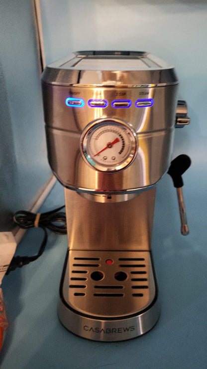 Cafetera Espresso CASABREWS CM5418, de Acero Inoxidable.(USADA)