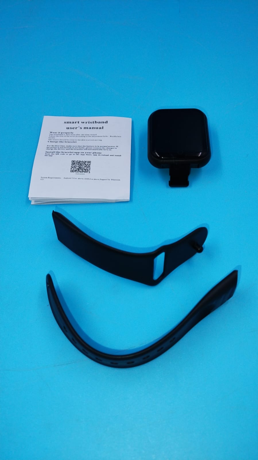 Reloj inteligente Macaron color negro con correa fitness