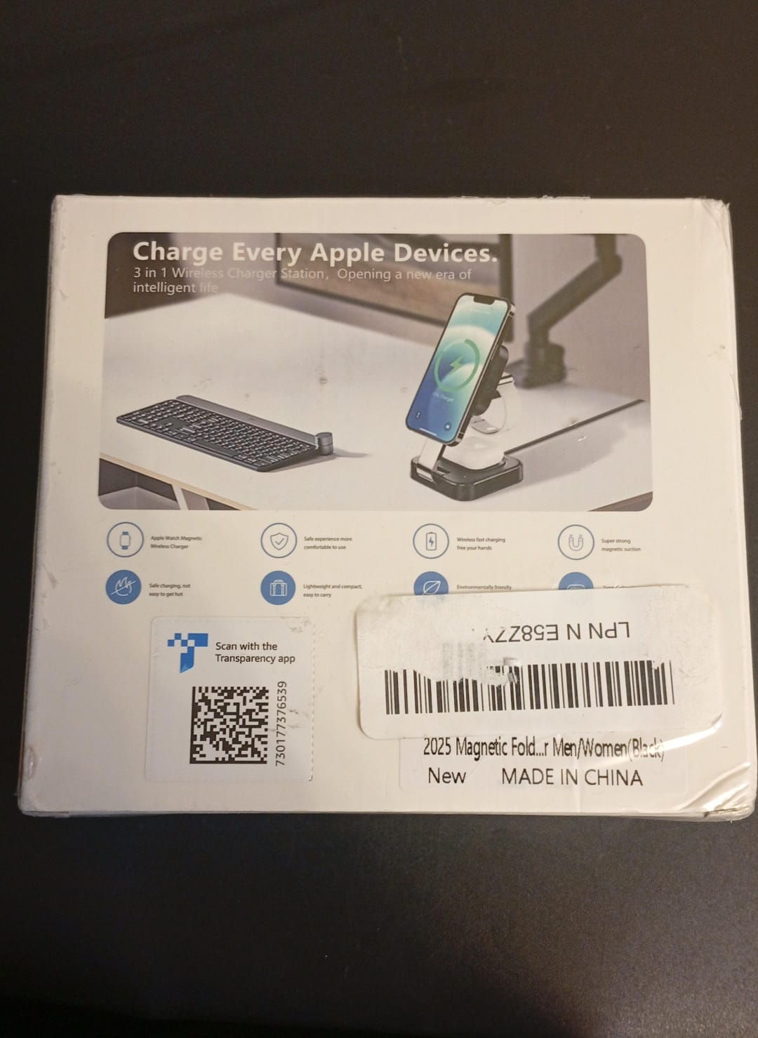 Estación de carga rápida inalámbrica Mag-Safe, 3 en 1,  magnético.