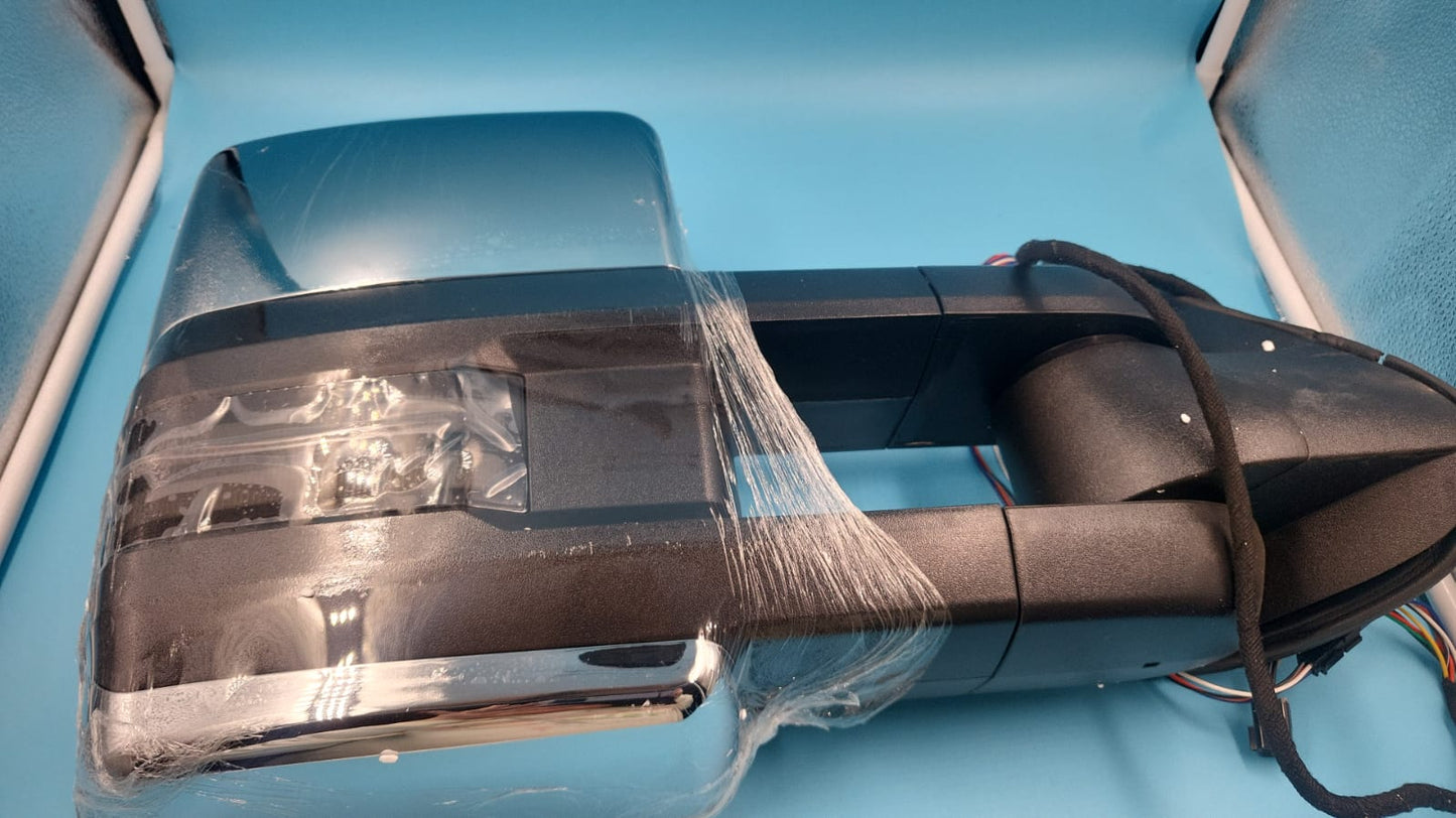 Espejo de remolque con luces de marcha atrás,carcasa Derecho. Silverado