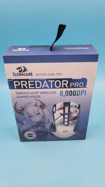 Mouse Gamer Redragon M612AK Pro RGB 8000 DPI Inalámbrico