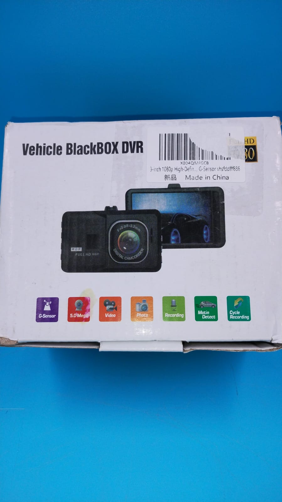 Mini Dash Cam de 3" FHD 1080P Cámara trasera DVR (USADO)