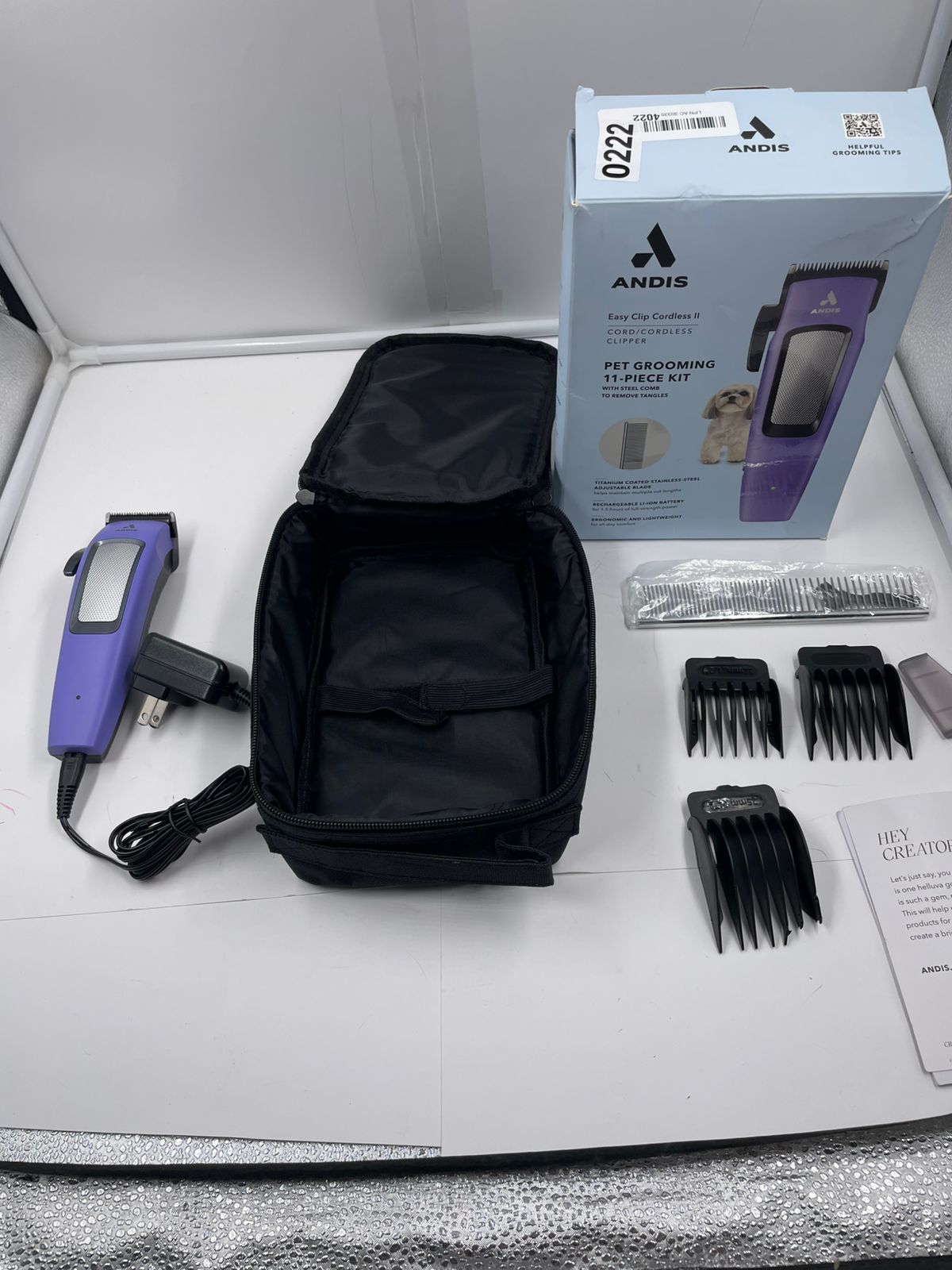 Andis 560017 - Rasuradora recortadora para mascotas con cuchilla ajustable.(USADA)