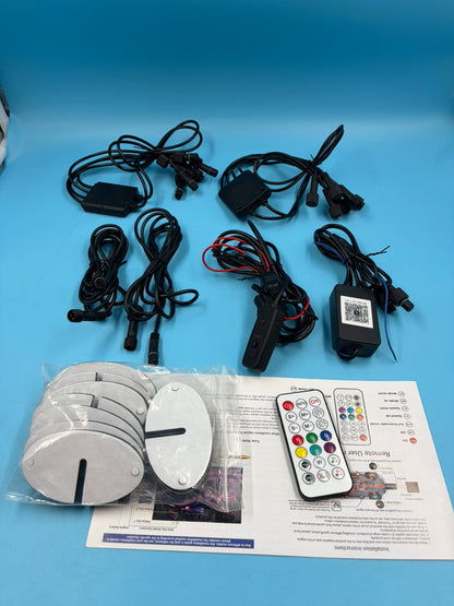 Luces LED de roca TDE Explorer Lighting, 10 cápsulas RGB (USADO)