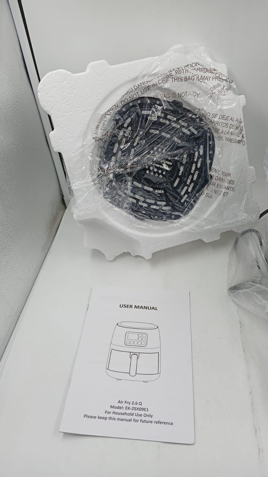 FREIDORA DE AIRE 2.6QT, CONTROL TACTIL, FUNCION PRECALENTADO.