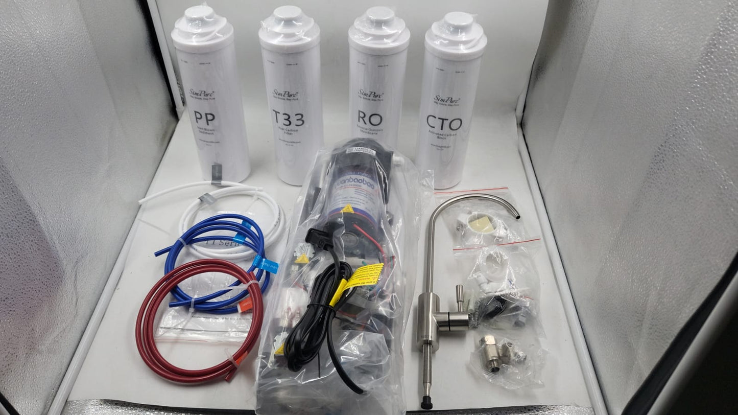 SimPure T1-400 Sistema de ósmosis inversa UV debajo del fregadero