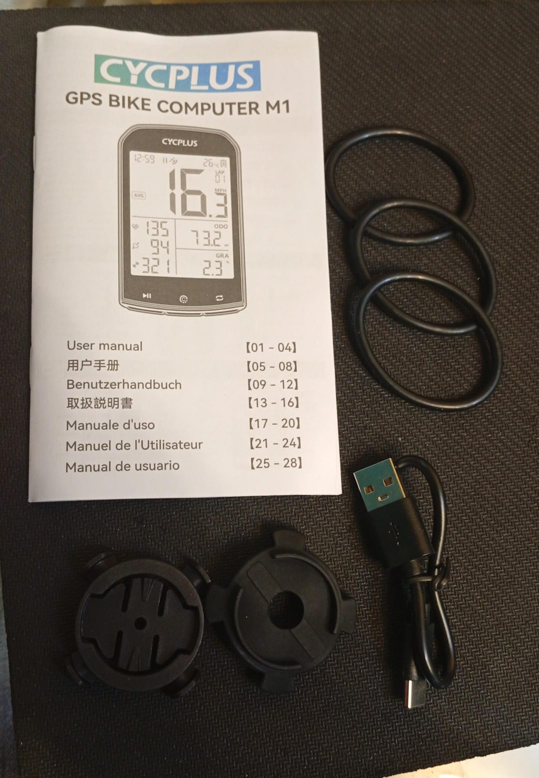 CYCPLUS Computadora de bicicleta, GPS, inalámbrico, ANT multifuncion.