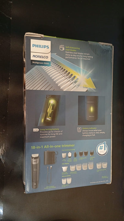 Recortadora de barba, cabello, cuerpo, Philips Norelco Multigroom 5000