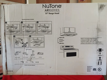 Campana de cocina 30" convertible de acero inoxidable NuTone AR1