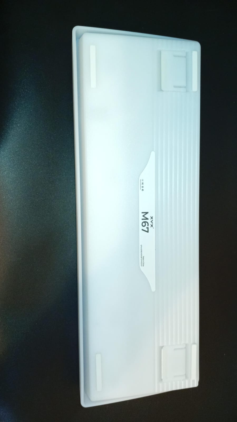 Teclado topográfico con cable para juegos con teclas IMD Tech. Blanco.