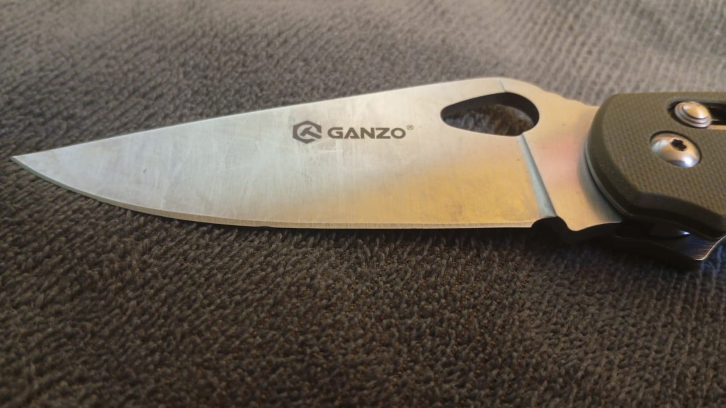 Cuchillo de bolsillo plegable, GANZO, Stainless Steel.(USADO).