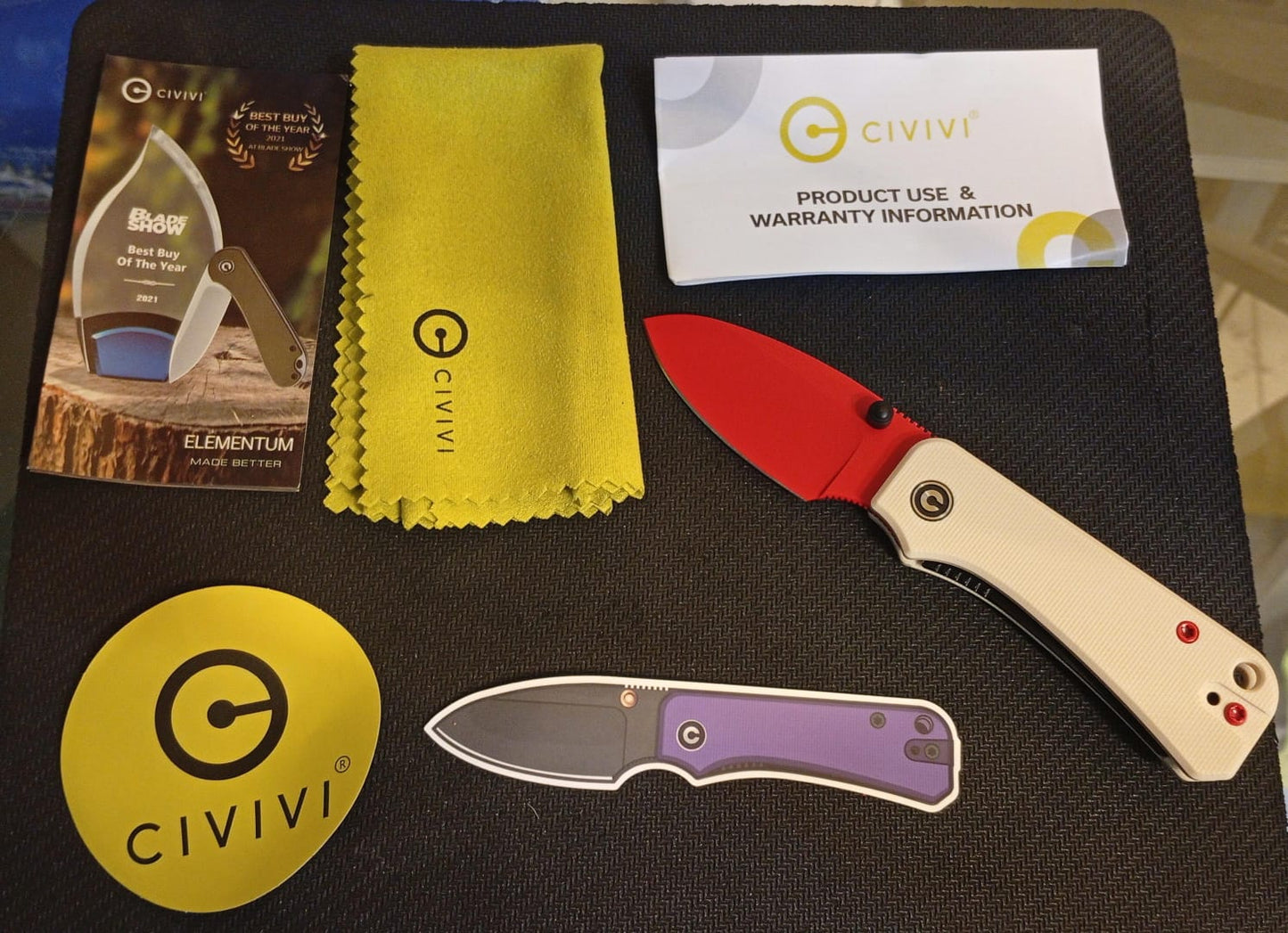 CIVIVI Baby Banter, Cuchillo de bolsillo, plegable, Hoja de acero.