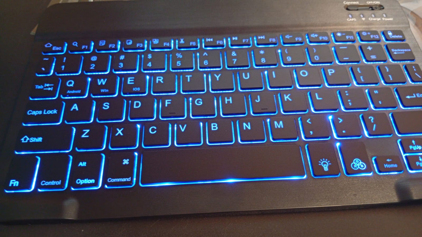 Funda para iPad de 11ª y 10ª gen. con teclado, 7 colores , inalámbrico.