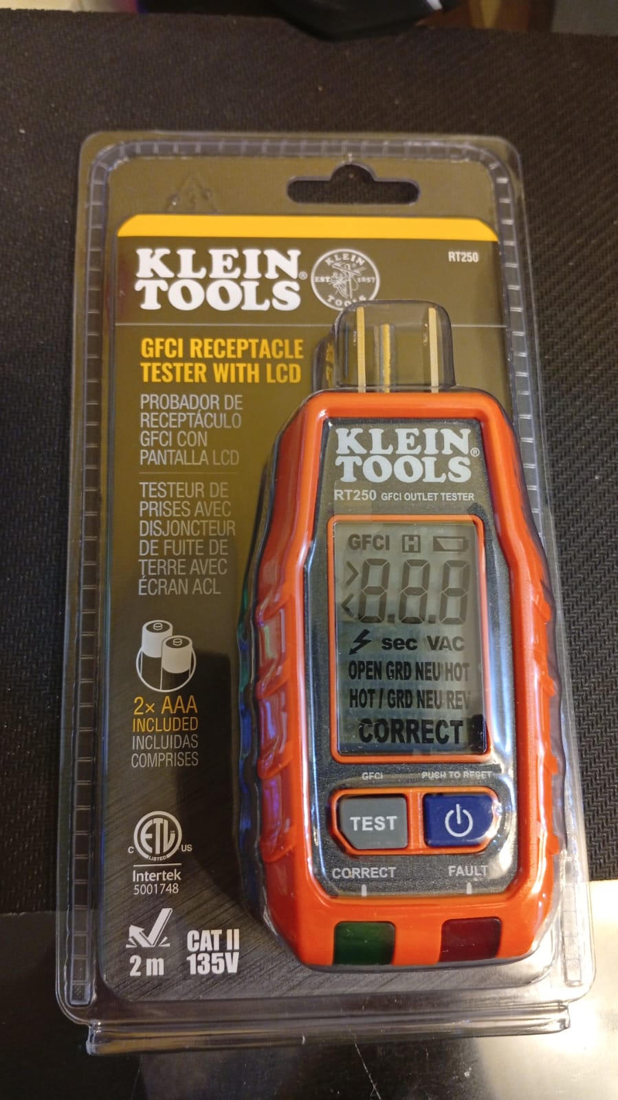 Probador de Tomacorrientes con verificación GFCI.