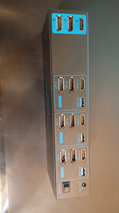 Conmutadores KVM, para triple monitor, 4 Puertos USB 3.0.
