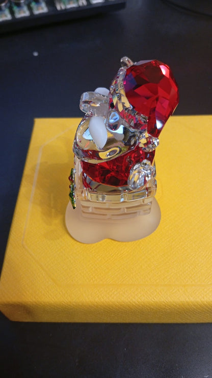 Figura de Swarovski, Santa Claus y Chimenea 5701507, Original.
