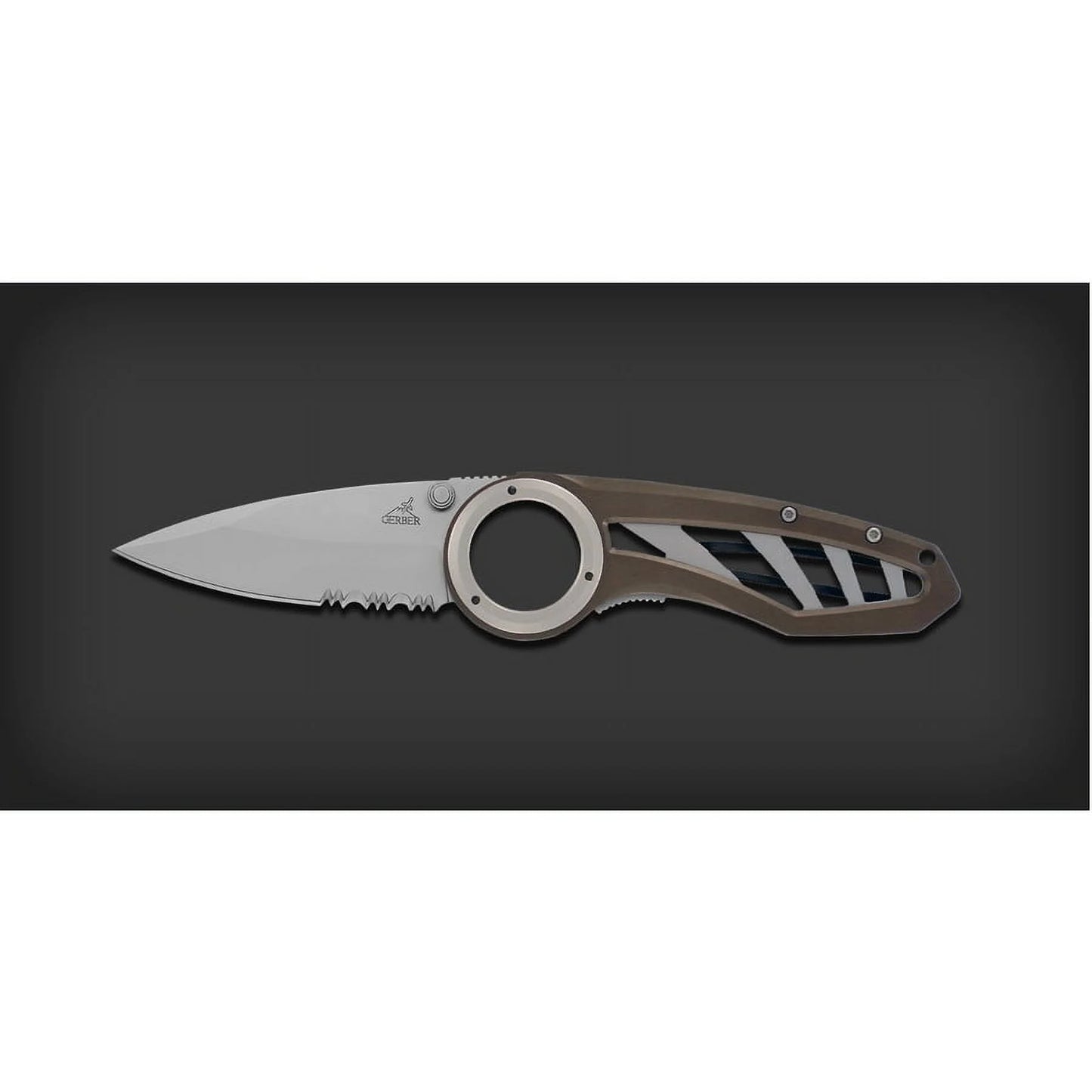 Navaja, Cuchillo Gerber Remix dentado, Acero Inoxidable.