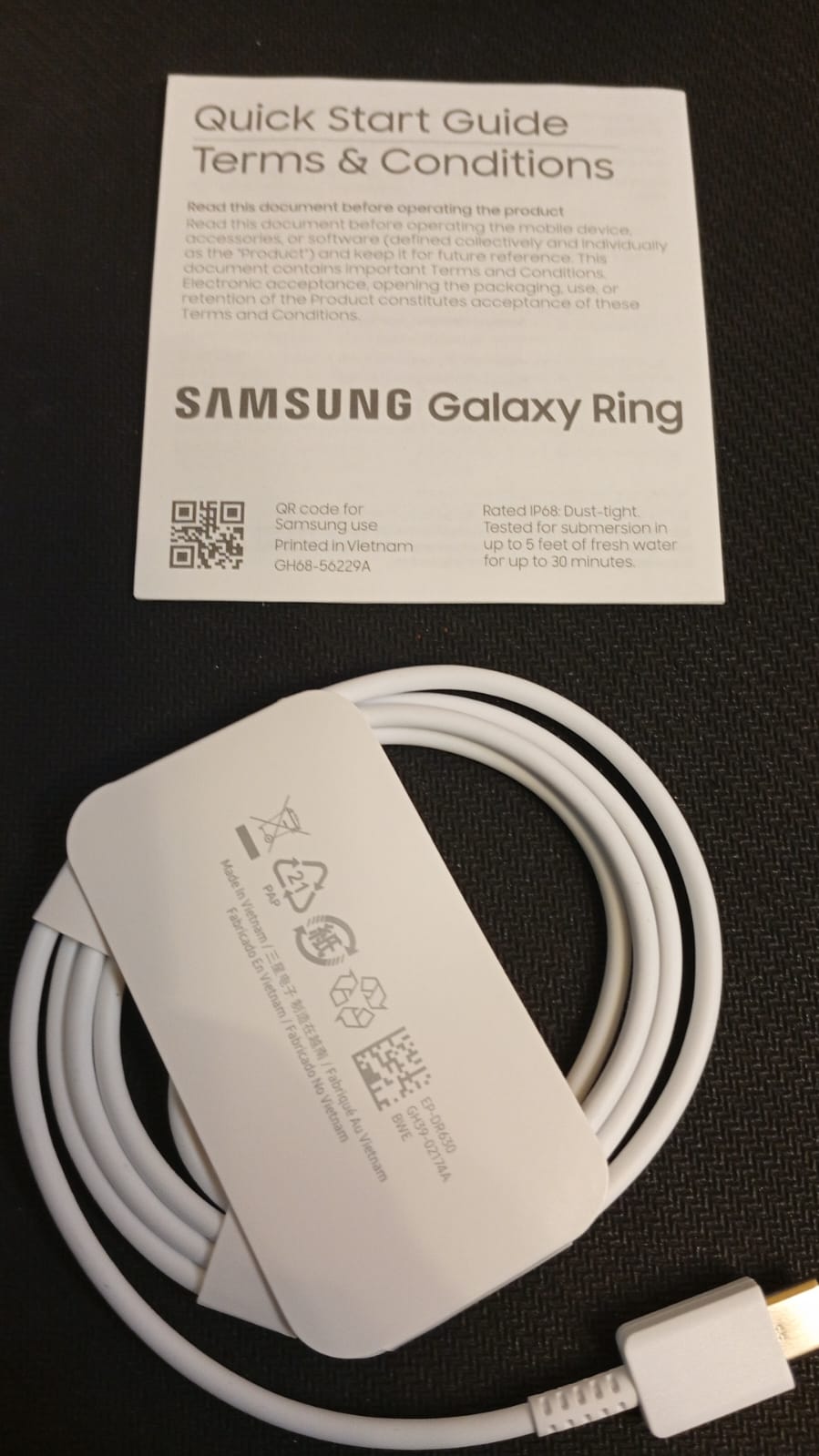 SAMSUNG Galaxy, Smart Ring, Color Negro, Talla 12.