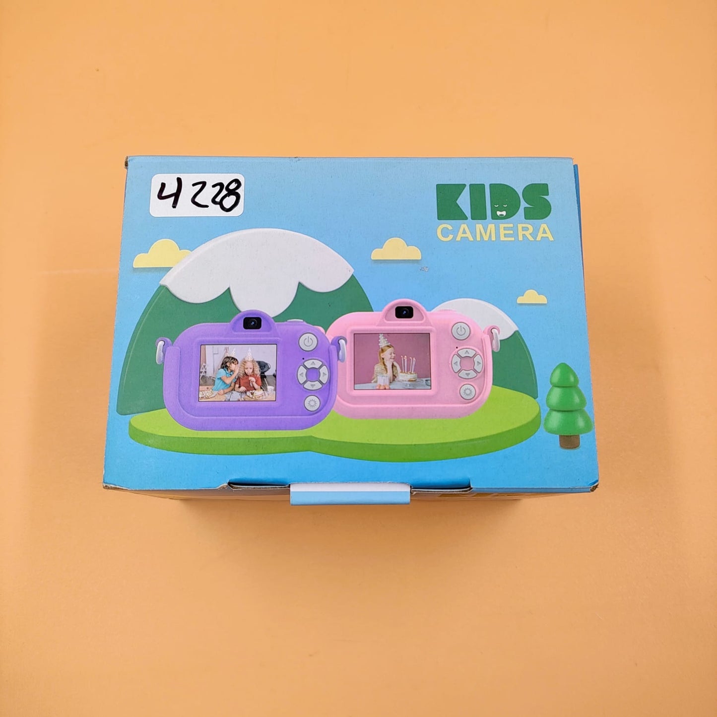 Cámara digital para niños de unicornio morado con correa