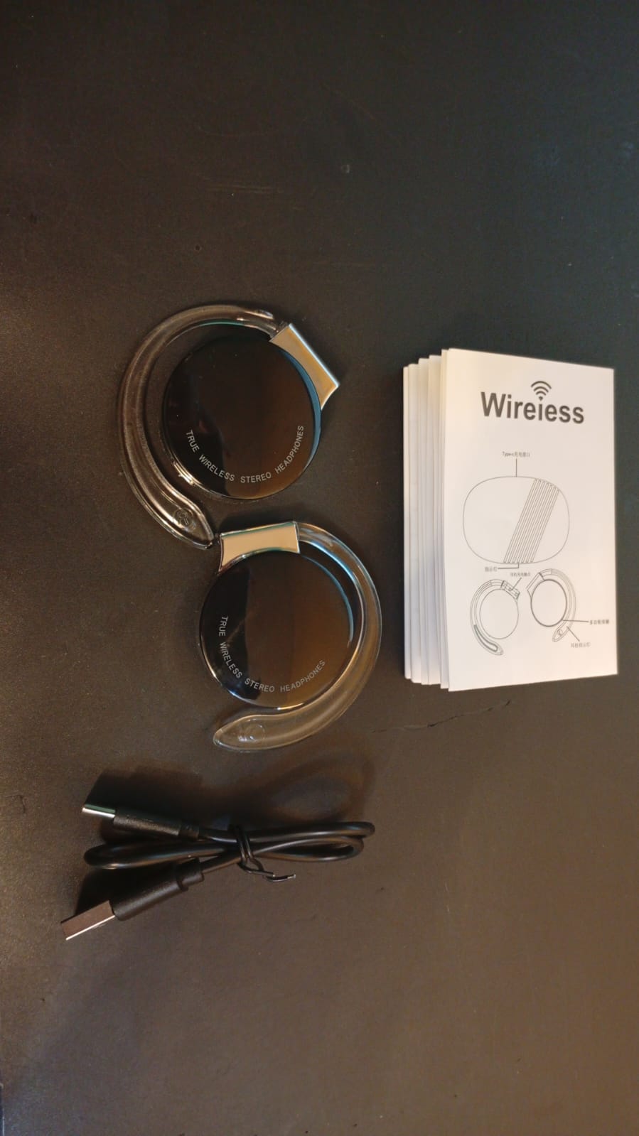 F2 Auriculares inalámbricos, Gancho para la Oreja, (USADOS).