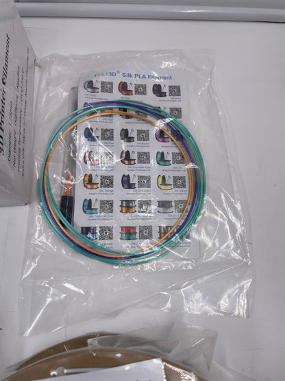 Paquete de filamento PLA 2 en 1 para impresora 3D, blanco brillante y negro.