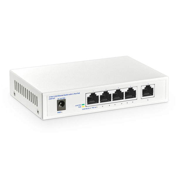 Switch PoE YuLinca 5 Puertos 2.5G 4 PoE + 1 Uplink