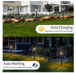 Luces solares para jardín Sidsys, 4Pack, con bombilla, impermeables.