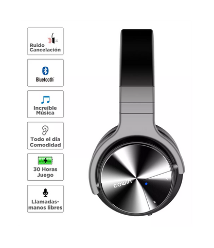 Audífonos Cowin Bluetooth ANC E7 Pro Negros Cancelación de Ruido