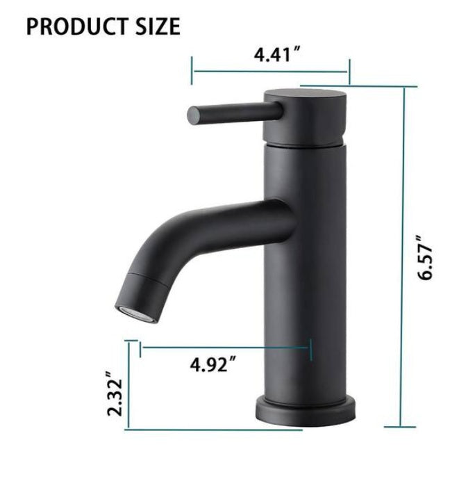 Grifo de baño monomando de un solo orificio con placa de cubierta incluida