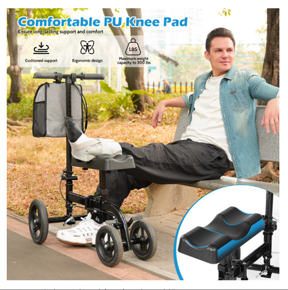 Andador de rodilla para adultos, Plegable, Alternativa a Muletas, Cosywill.