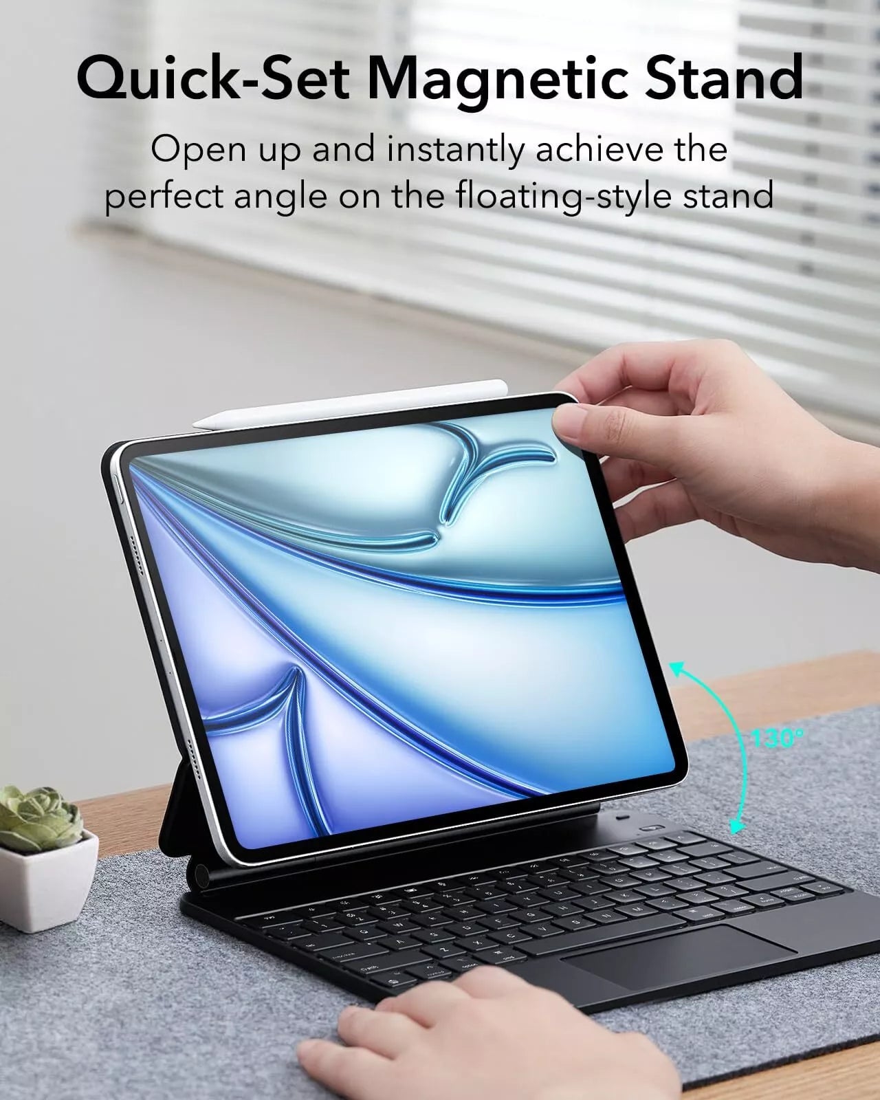 ESR - Funda con teclado para iPad Pro de 12.9 " magnética desmontable