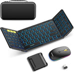 Teclado plegable retroiluminado portatil con mouse