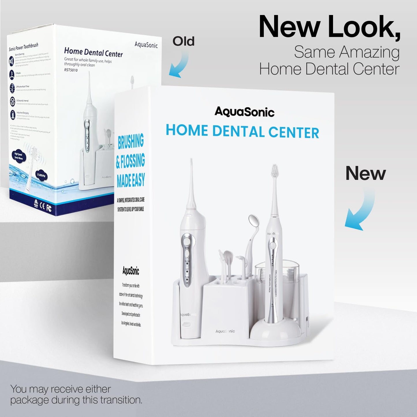 Centro Dental Cepillo de dientes recargable y hilo dental inteligente AquaSonic