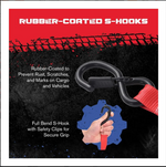 Eslingas con Matraca y correas Gear America, 4 Pzas 1.6 pulgadas
