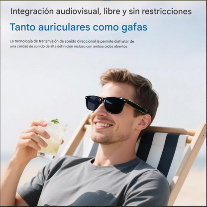 Lentes Inteligentes, F-16 Bluetooth 5.4, Audio Open Ear, Llamadas y Fitface.
