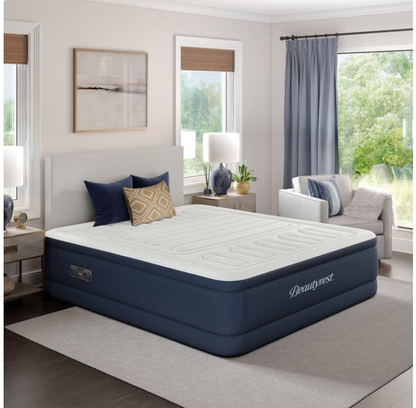 Colchón de aire Beautyrest 20" ajuste lumbar de 3 zonas y bomba KING