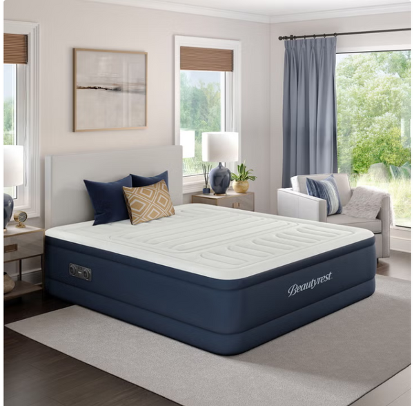 Colchón de aire Beautyrest 20" ajuste lumbar de 3 zonas y bomba KING