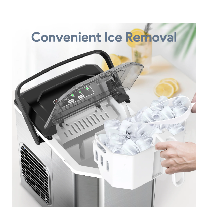 Máquina de hielo de encimera,  2 tamaños de cubitos, (USADO).