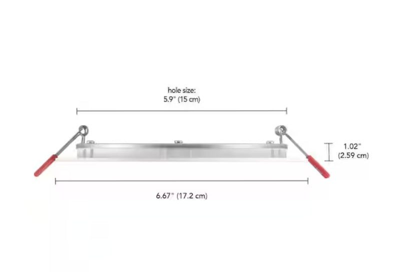 Luces  empotrables 6 pulgadas, LED delgado sin carcasa, blanco (paquete de 10)
