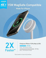 Cargador Anker  carga inalámbrica Qi2 de 15 W para MagSafe
