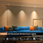 Luces LED Empotrables 4" 9W 5CCT 750LM Cardán  6pz Ozion