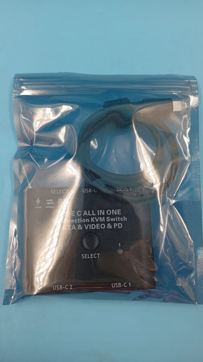 Conmutador USB C bidireccional 2 en 1 salida, 1 entrada -2 salidas