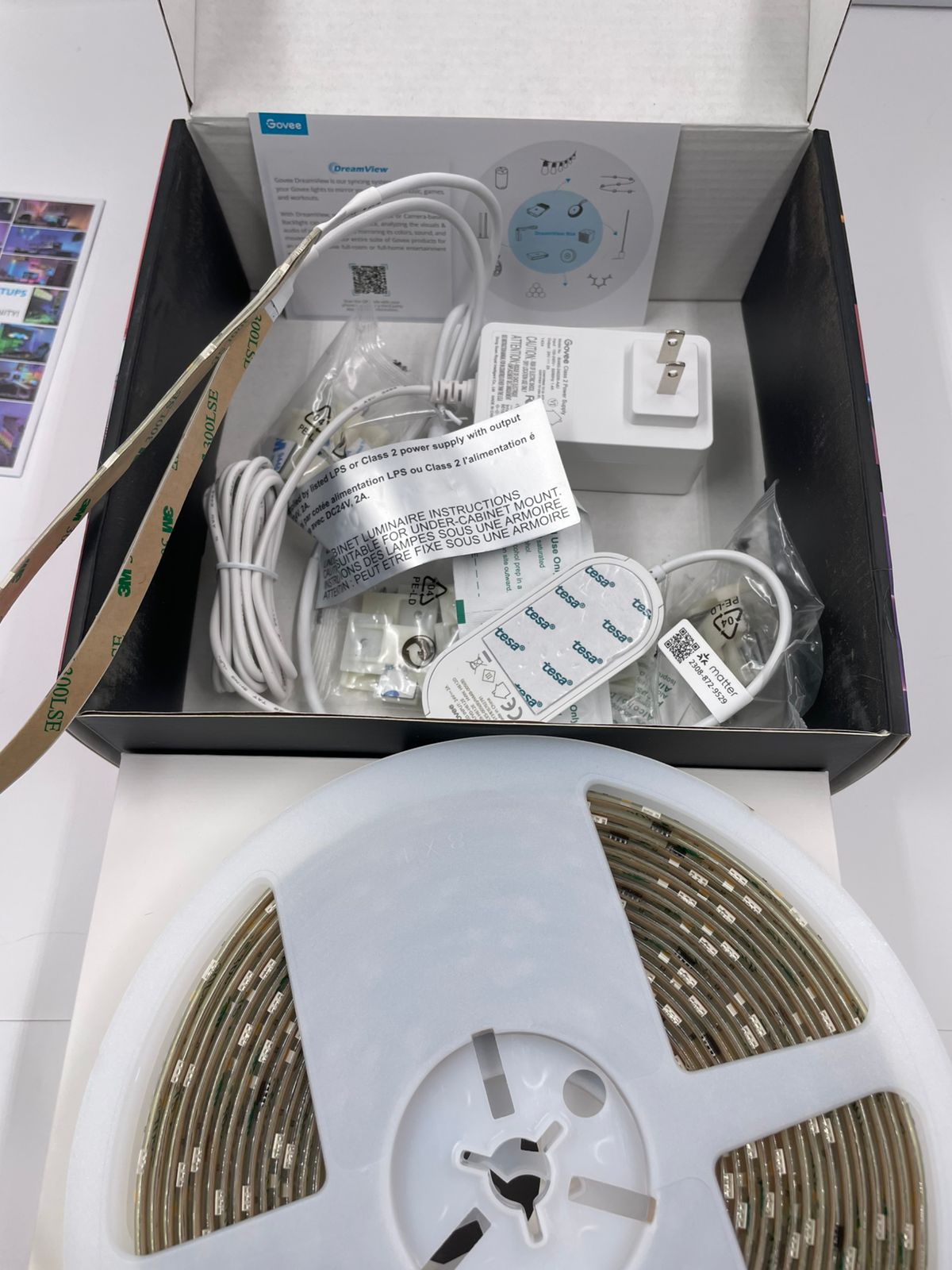 Govee 49.2ft Wi-Fi RGBICW Tira de Luz LED H612D Inteligente Alexa Nuevo.