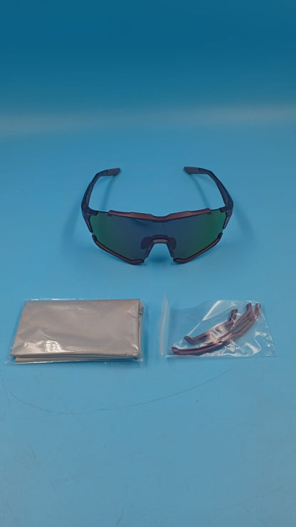 Gafas de sol deportivas, protección UV400, Ambeye, con estuche.