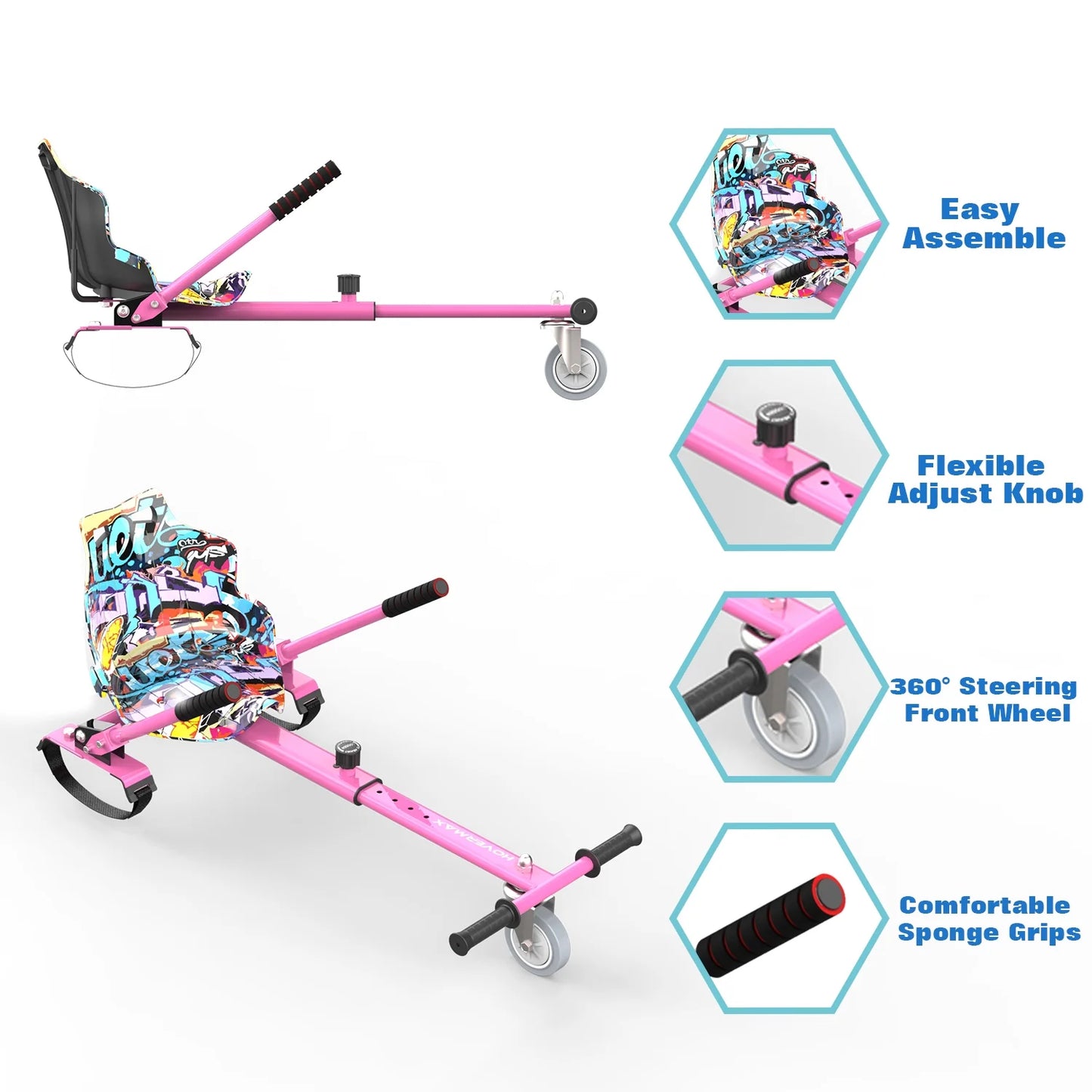 Go Kart, asiento ajustable con longitud de chasis para 6.5", 8" y 10".