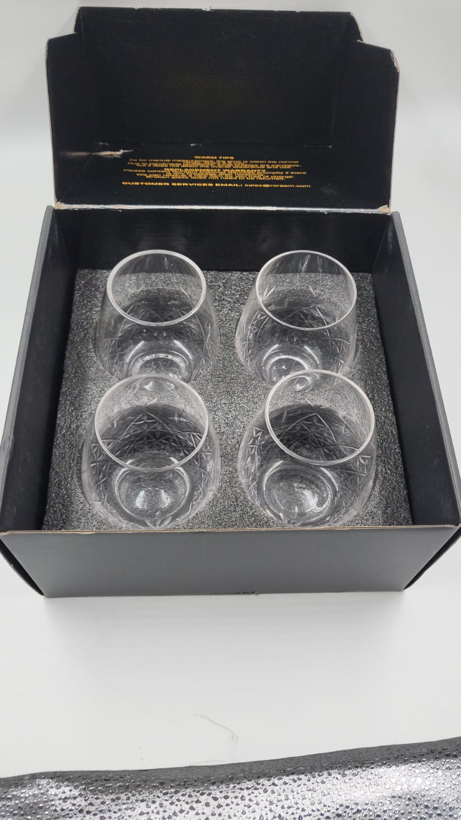 Juego de 4 copas de vino sin tallo , 20 onzas RORAEM