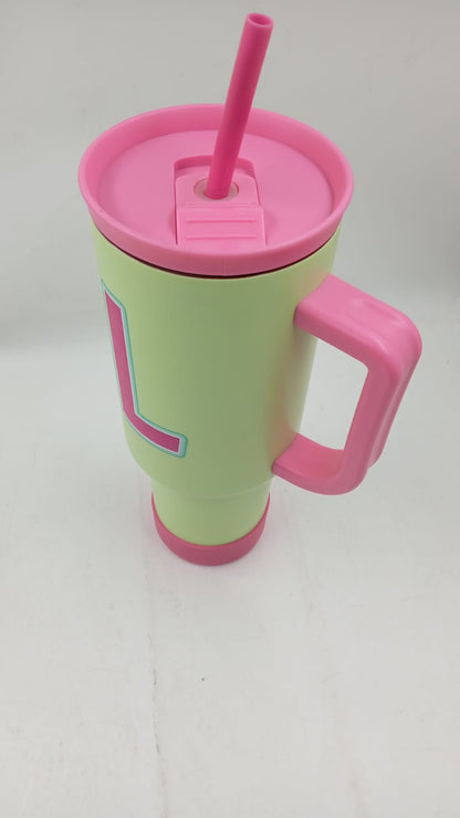 SANDJEST Vaso con monograma y asa, 40 onzas,