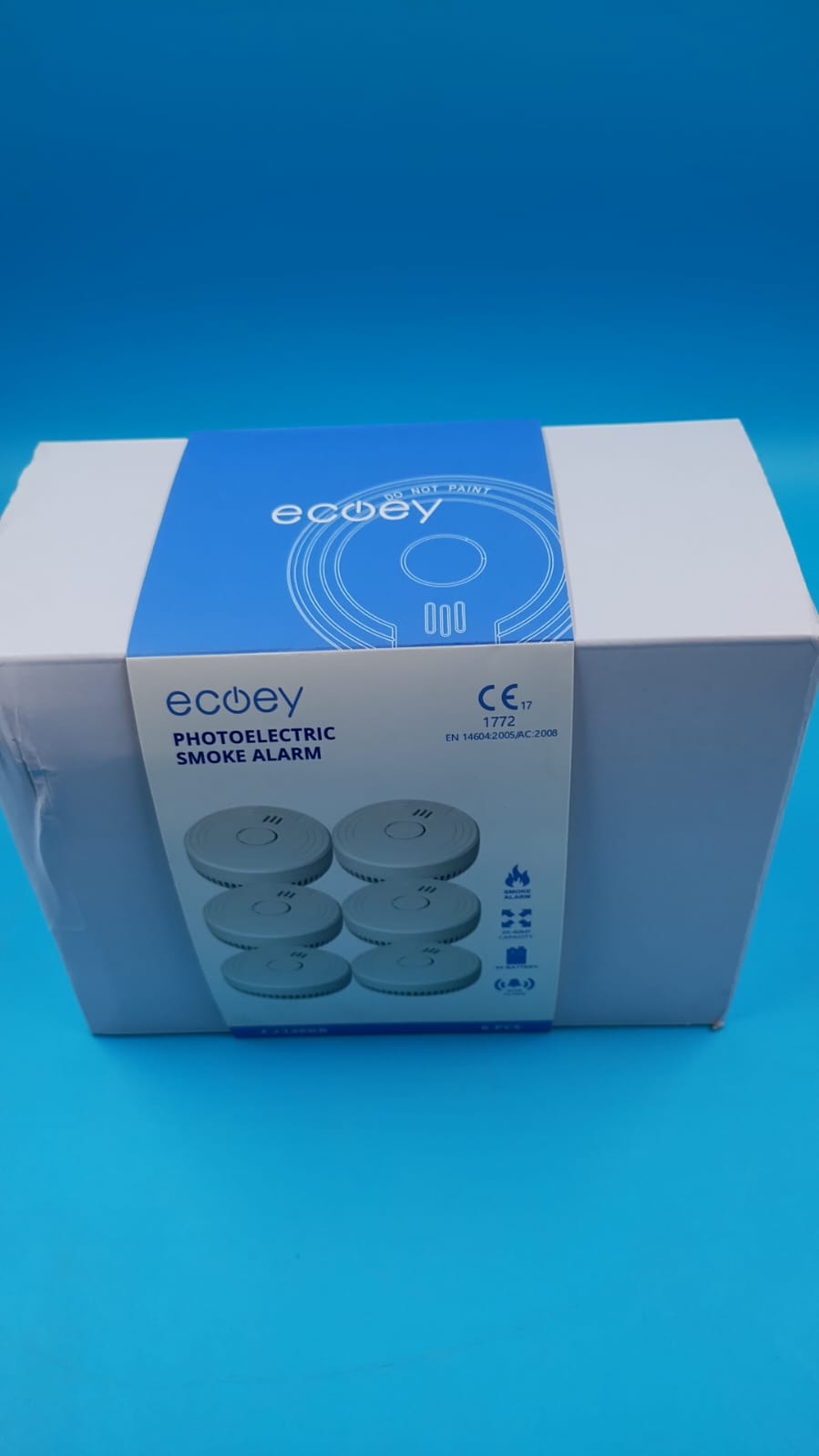 Detector de humo fotoeléctrico Ecoey FJ136GB (6 unidades)