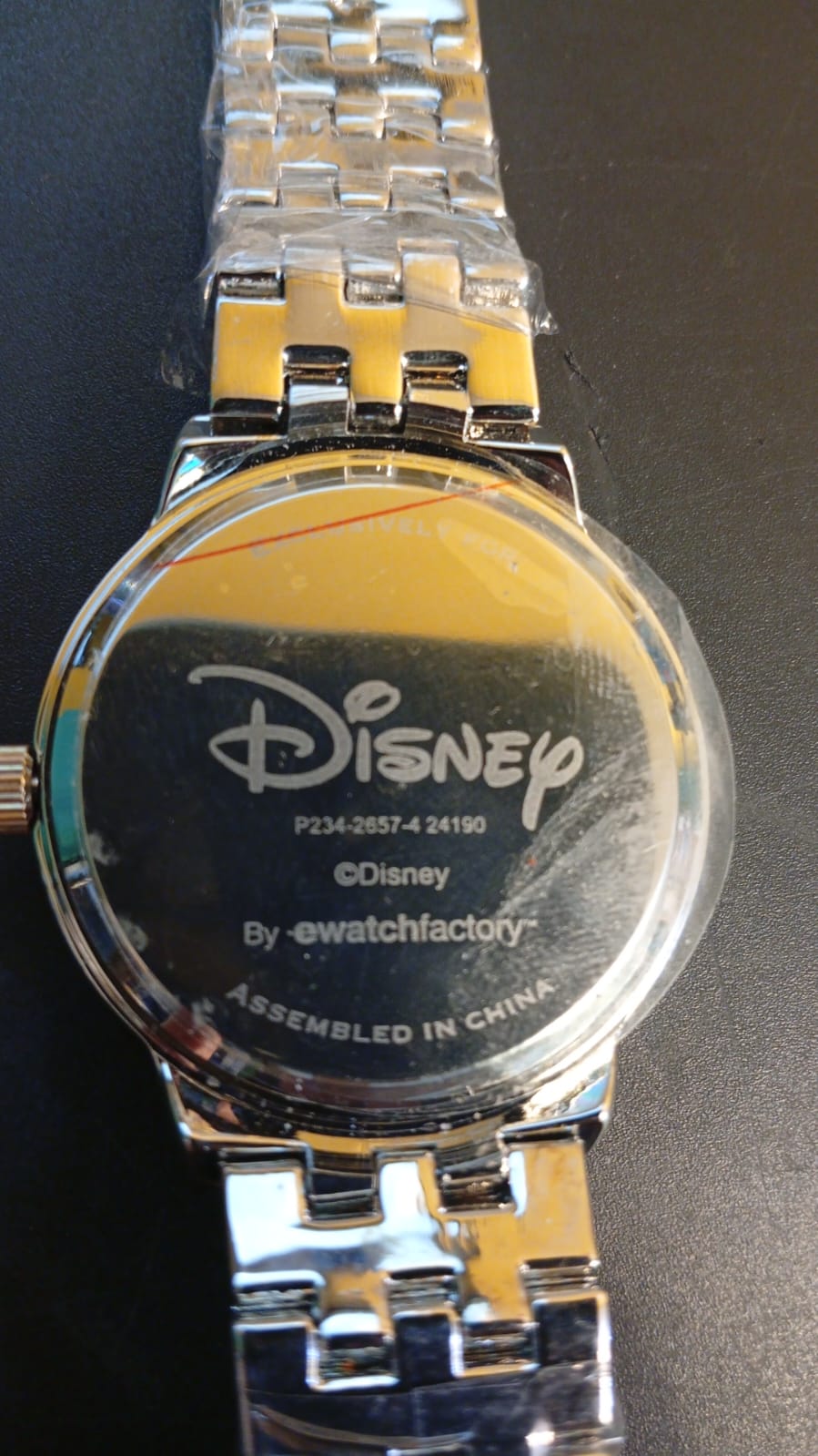 Reloj con pedreria, La Sirenita, para adulto, dorado y plata.